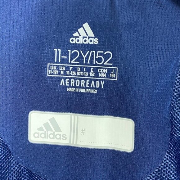 Adidas Team 19 Woven Jacket Royal Blue White Youth Size 11/12 Track Coat NEW - Picture 11 of 12